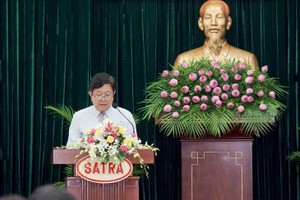 ông Lê Tùng, Chủ tịch HĐQT thành viên Tổng công ty Thương mại Sài Gòn (SATRA).