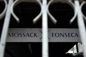 Biển hiệu của Mossack Fonseca tại Panama. Ảnh: AFP