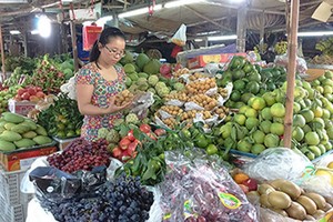 Trái cây Thái xuất hiện ngày càng nhiều trên các sạp bán trái cây tại Việt Nam. (Ảnh: QH)