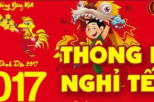 Lịch nghỉ giao dịch chứng khoán dịp Tết Nguyên Đán 2017
