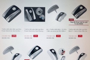 Thiết bị tiết kiệm điện rởm đang được rao bán tràn lan trên mạng