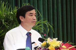 Ông Lê Trung Chinh, Bí thư Quận ủy Ngũ Hành Sơn được Ban thường vụ Thành ủy Đà Nẵng giới thiệu giữ chức Phó chủ tịch UBND thành phố. Ảnh: Nguyễn Đông.