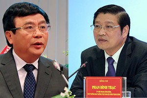 Ông Nguyễn Xuân Thắng (trái) và Phan Đình Trạc được bầu vào Ban bí thư Trung ương Đảng khóa 12.