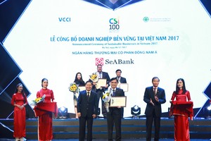 SeABank nằm trong Top 100 doanh nghiệp phát triển bền vững Việt Nam 2017