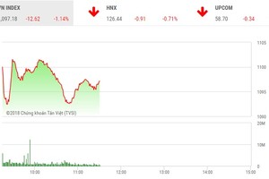 Phiên sáng 30/1: Ồ ạt chốt lời, thị trường nhuộm trong sắc đỏ