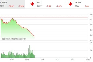 Phiên sáng 3/7: Nhà đầu tư mất kiên nhẫn, VN-Index thủng mốc 930 điểm