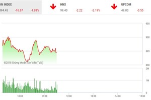 Phiên sáng 11/7: Lực bán gia tăng mạnh, thị trường chìm trong sắc đỏ
