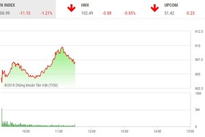 Phiên sáng 13/11: Chìm trong sắc đỏ