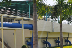 Khu xử lý nước tại đơn vị trực thuộc là Xí nghiệp Cấp nước Khu Liên Hợp, Bình Dương.