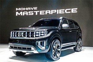 Kia Mohave Masterpiece concept có vóc dáng lực lưỡng, đường nét vuông vức, có thể là một mẫu SUV cỡ lớn trong tương lai. Ảnh: Carscoops.