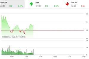 Phiên sáng 11/4: Nhà đầu tư ôm tiền đứng nhìn