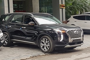 Hyundai Palisade tại trụ sở của Thành Công ở Hà Nội. Xe được nhập về để nghiên cứu thị trường chứ chưa có kế hoạch phân phối. Ảnh: Tới Nguyễn.