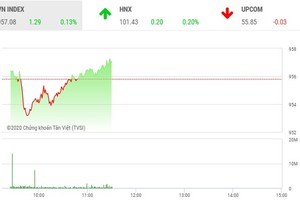 Phiên sáng 7/1: ROS thăng hoa trở lại, VN-Index hồi phục nhẹ