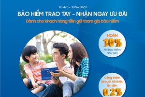 Khách hàng gửi tiết kiệm tại Sacombank được ưu đãi mua bảo hiểm