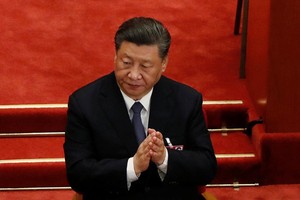Chủ tịch Trung Quốc Tập Cận Bình tại phiên khai mạc kỳ họp quốc hội thường niên tại Đại lễ đường Nhân dân ở Bắc Kinh hôm 22/5. Ảnh: Reuters.
