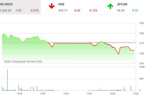 Giao dịch chứng khoán phiên chiều 17/8: Cổ phiếu lớn hạ nhiệt sớm, chứng khoán lại giảm điểm