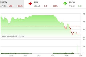 Giao dịch chứng khoán phiên chiều 14/4: Nhà đầu tư đứng nhìn, thị trường quay đầu giảm điểm