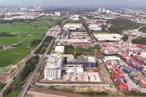 Dự án nhà ở xã hội cho công nhân thuê tại phường Cát Lái, TP. Thủ Đức. Ảnh: Lê Toàn.