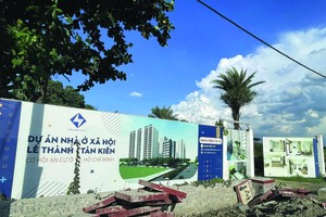 Dự án nhà ở xã hội Lê Thành Tân Kiên đang được triển khai. Ảnh: Việt Dũng.