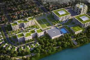 Phối cảnh tổng thể dự án ĐH FPT phân hiệu AI Quy Nhơn.