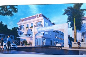 Hình ảnh phối cảnh quảng cáo sai sự thật về khu đất số 67 đường Vạn Xuân, TP Huế của Công ty cổ phần Tập đoàn Khải Tín.