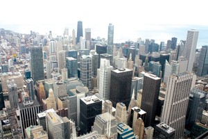 Rừng tòa nhà chọc trời bên bờ hồ Michigan. Nguồn : P.Nguyễn Dũng