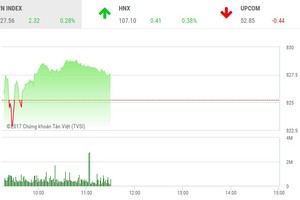 Phiên sáng 25/10: Đà tăng của ROS chưa có điểm dừng