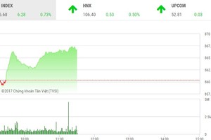 Phiên sáng 10/11: Bluechip đồng loạt tăng, VN-Index nhảy vọt qua ngưỡng 865 điểm