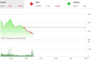 Phiên sáng 13/12: Lực bán còn mạnh, thị trường lại chìm trong sắc đỏ