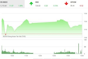 Phiên chiều 26/1: Nhiều mã nổi sóng, VN-Index duy trì đà tăng