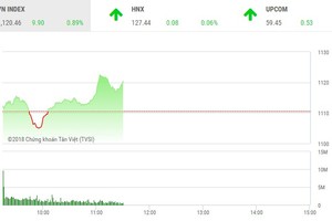 Phiên sáng 31/1: VN-Index gặp thử thách lớn