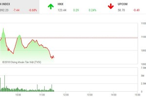 Phiên sáng 2/2: Lực bán vẫn mạnh, VN-Index tiếp tục điều chỉnh
