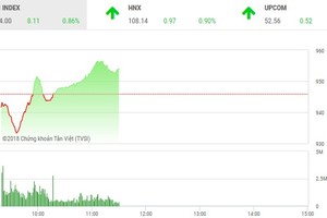 Phiên sáng 12/10: Dòng bank kéo VN-Index trở lại sau phiên lao dốc