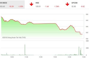 Phiên chiều 17/12: Tâm lý bất an, nhà đầu tư xả hàng ồ ạt 