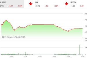 Phiên chiều 6/5: Hàng trăm mã giảm giá, VN-Index mất hơn 16 điểm