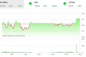 Phiên chiều 5/7: Cổ phiếu "họ nhà Vin" giúp VN-Index vượt qua mốc 975 điểm