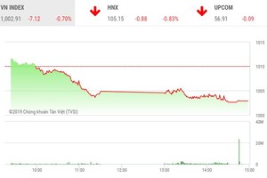 Phiên chiều 18/11: Dòng bank đuối sức, VN-Index giảm sâu