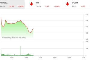 Phiên sáng 24/2: Nhà đầu tư bất an, thị trường lao dốc