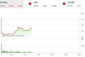 Phiên sáng 13/3: Thị trường lao dốc, nhiều nhà đầu tư tranh thu gom hàng