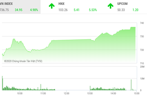 Phiên chiều 6/4: Cổ phiếu lớn bé đua nhau tạo sóng, VN-Index tăng gần 5%