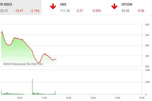 Giao dịch chứng khoán sáng 29/6: Bán trên diện rộng, VN-Index mất hơn 18 điểm