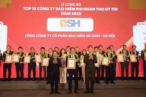 Ông Nguyễn Văn Trưởng - Tổng giám đốc Bảo hiểm BSH đại diện nhận giải thưởng (Ảnh: BTC)