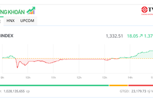 VN-Index lên mức cao nhất 2 tháng, cổ phiếu dệt may và thủy sản nổi sóng