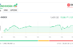 Dòng tiền chảy mạnh, VN-Index chinh phục mốc 1.430 điểm