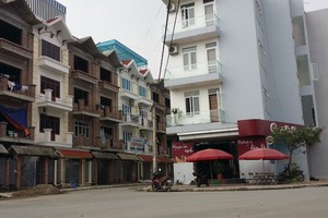 Một phần dự án thuộc khu nhà liền kề đã bàn giao cho khách hàng.