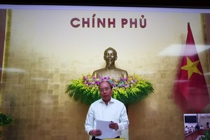 Thủ tướng Chính phủ Nguyễn Xuân Phúc phát biểu tại buổi làm việc