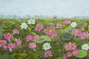 Triển lãm "Nghệ thuật Sen Việt 2023- Vẻ đẹp thuần khiết" mở cửa tự do từ 9h00 - 21h00 ngày 26/3 đến hết ngày 31/3/2023