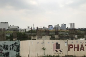 Quang cảnh bên ngoài dự án chung cư Vạn Hưng Phát