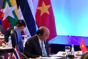 Thủ tướng Nguyễn Xuân Phúc phát biểu tại Hội nghị Cấp cao Mekong-Nhật Bản.