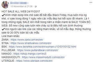 Dân buôn hàng xách tay tung link câu khách trước Black Friday